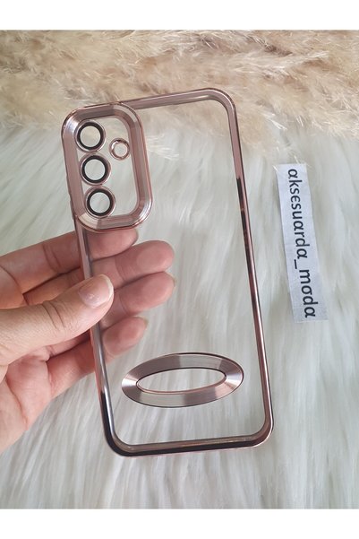 Aksesuarda Moda حافظة متوافقة مع هاتف Samsung Galaxy A15 مع شعار مقطوع بالليز...