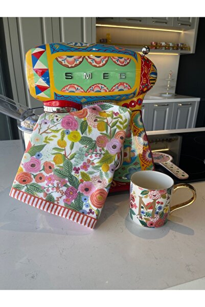 Kristes Studio Çiçekli Mikrofiber Havlu