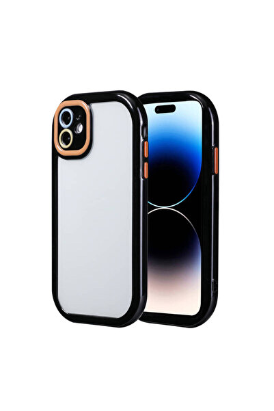 Rivor Apple iPhone 11 Uyumlu Kılıf Kamera Korumalı Renkli Kenar ve Çerçeve Ta...