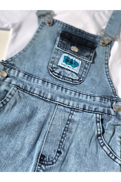 Dijitex Unisex Children's Denim Salopet T-shirt Combination - Jeans and Salopet Design