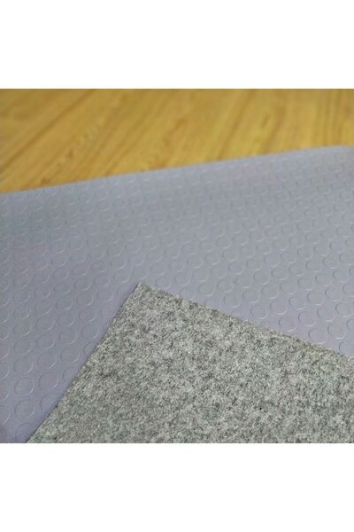 NET Pvc Paralı Muşamba Gri 100x100 cm Zemin Kaplama Otomobil Yer Döşemesi Bagaj