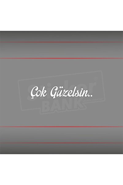 Sticker Bank Araba Sticker Çok Güzelsin.. Sticker