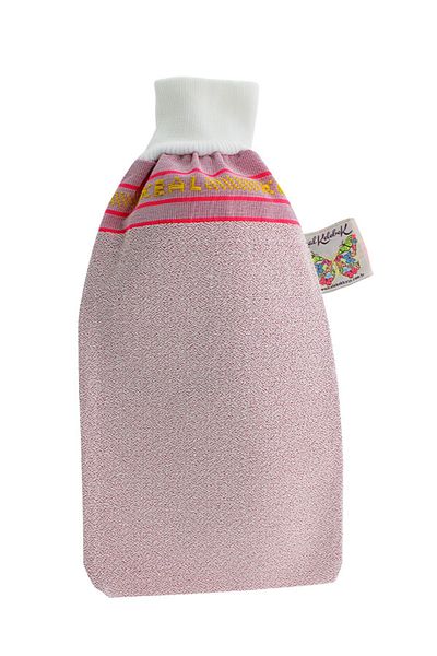 Kelebek Kese PINK Bath Shower Exfoliating Gloves - King Pouch, 100% Flush Silk