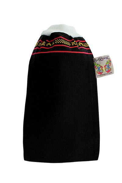 Kelebek Kese Black King Pouch - 100% Flush Silk Gloves Bath Shower Peeling