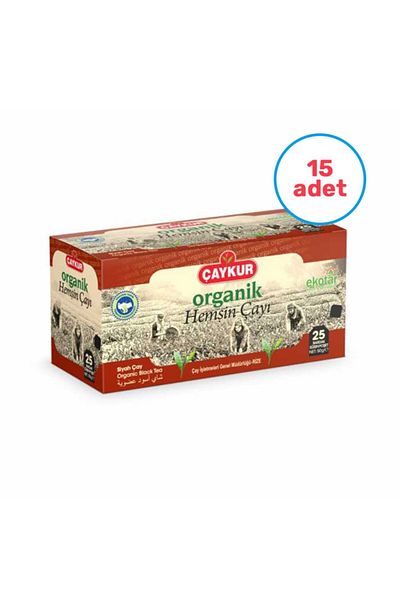 Çaykur 15 Pieces Organic Nurses' Filtered Cups Tea Bag 25 Pieces