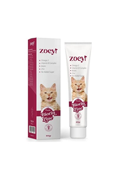 ZOEY PET PRODUCTS Biotin Zinc Paste Kediler Için Tüy Yapısını Destekleyen Mal...