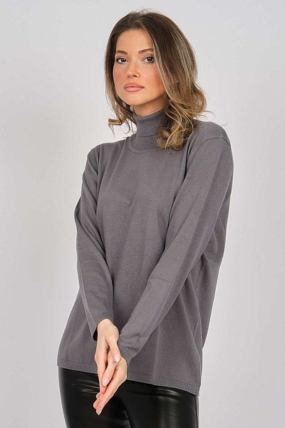 Desen Triko Γυναικεία Lycra μακρυμάνικη Basic Full Fisherman Μπλούζα 0240017 Γκρι