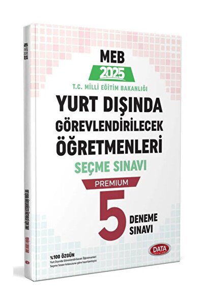 Data Yayınları 2025 Meb Yurt Dışı Öğretmenlik Sınavı 5 Deneme Sınavı Data