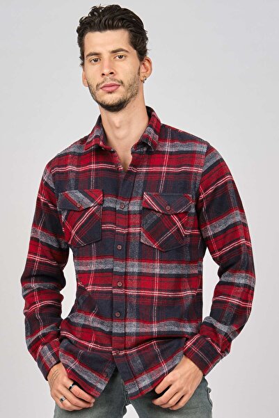 MCL Чоловіча сорочка в смужку з двома кишенями 2072702 Синя