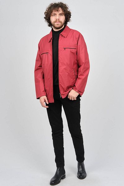 daynax Men's Burgundy Zippered Seasonal Coat