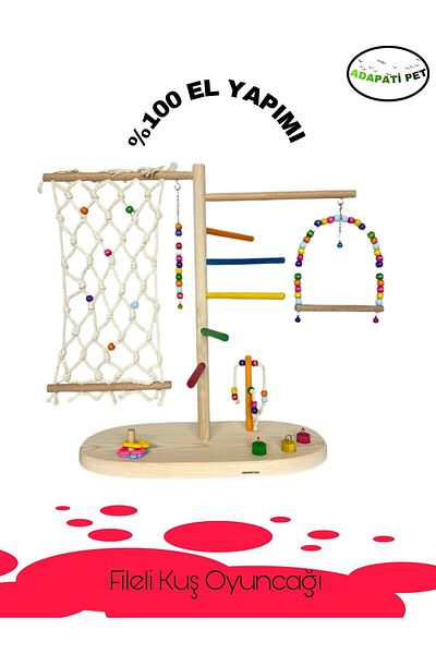 ADAPATİ PET Budgie with Climbing Area, paradise, forpus,sevda and Cockatiel Toy