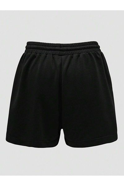 Mythologie Pantaloni scurți din bumbac pieptănat, colorați, imprimați urs negru - vară cu buzunar