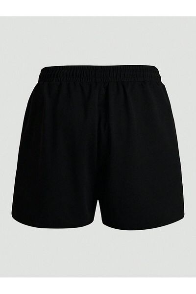 Mythologie Pantaloni scurți din bumbac pieptănat cu imprimeu California Robot Bear - Black Pocket Summer