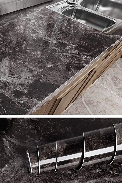 CNGZSHOP Φύλλο επένδυσης επίπλων με μαρμάρινο σχέδιο 5 μέτρων - Αυτοκόλλητο χ...