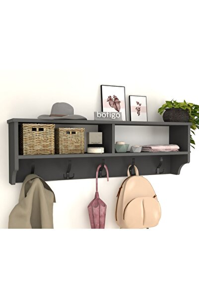 Bofigo Bofigo Coat Rack Wall Hanger Clothes Hanger Shelf Wall Hanger 120 cm Anthracite