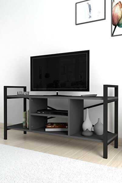 Bofigo Bofigo TV Stand with Shelves TV Unit Anthracite