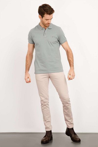 İgs Ανδρικό μπλουζάκι A. Green Polo Neck Modernfit - Slim Fit