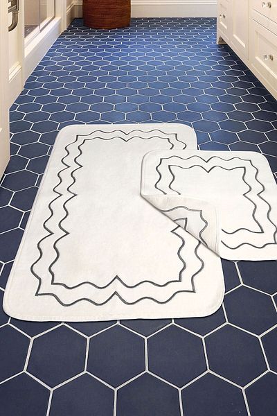 Nazik Home طقم سجادة حمام هيلينا قطعتين مطرزة (60×100 سم)