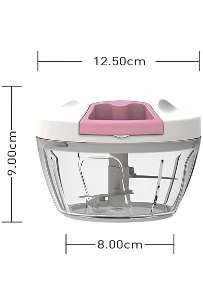 Mağazam Belli Stainless Chopper with 3 Blades - Practical Portable, Easy Clean