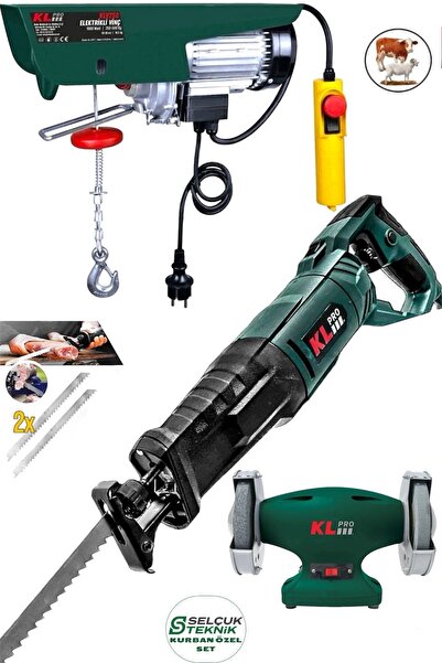 KLPRO 850 W Tilki Kuyruğu 500 Kg Vinç Bıçak Bileme X2 Kemik Bıçağı