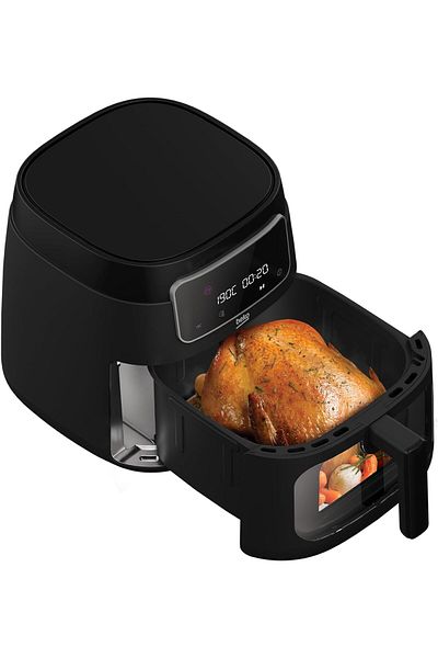 Beko ExpertFry Hot Air Fryer XXL 7.6L, 1750W, Touch Control Display, 9 Preset Programs - FRL 3374B
