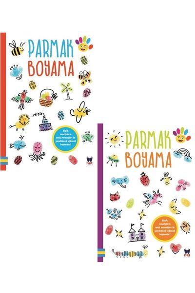 Genel Markalar Parmak Boyama- Kırmızı Ve Mor Kitap Seti