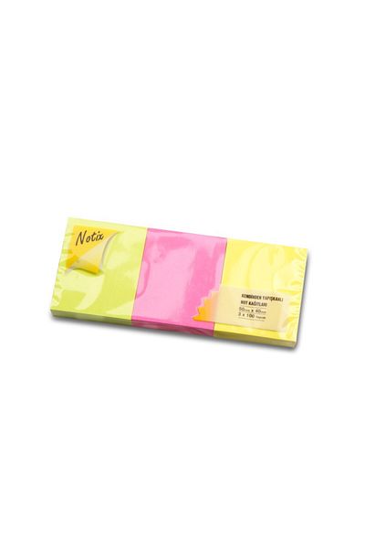 Notix Neon 3-Piece Note Paper - 50x40, 300 Sheets, Adhesive