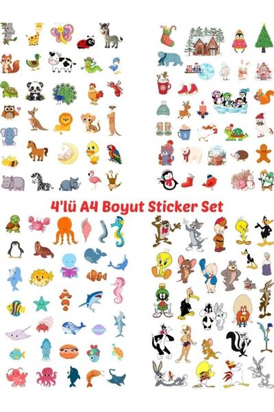 Fun Sticker Glass Wall Laptop Phone Sticker (A4 Pages- 27-35 Stickers each)