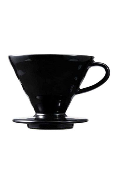 Grossberg Coffee V60 Dripper Black Ceramic Coffee Brewer