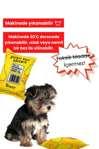 Havhav Hav's Peluş Cips Hışırtı Sesli Köpek Oyuncağı Cips Şeklinde Ses Çıkaran Köpek Oyun Arkadaşı