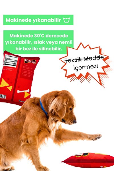 Havhav Havritos Peluş Cips Hışırtı Sesli Köpek Oyuncağı Cips Şeklinde Ses Çıkaran Köpek Oyun Arkadaşı