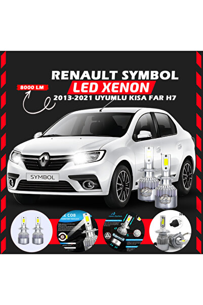 SHOOPLAA Renault Symbol 2013-2021 Kısa Far Uyumlu Şimşek Etkili Led Xenon Per...