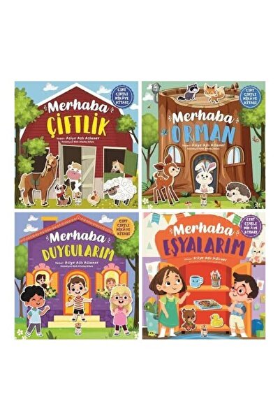 Sincap Kitap Cırt Cırtlı Hikaye Seti Merhaba Çiftlik + Duygularım + Orman + Eşyalarım 4 Kitap Set