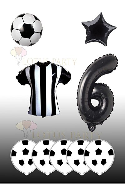 LOTUS PARTY Μαύρο και άσπρο μπαλόνι με θέμα τον ποδόσφαιρο για γενέθλια Μαύρο...