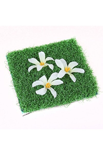 BAŞKAN Yapay Çim Gider Süsü, Dekoratif Yapay Çiçek Ve Çimli Gider Kapağı