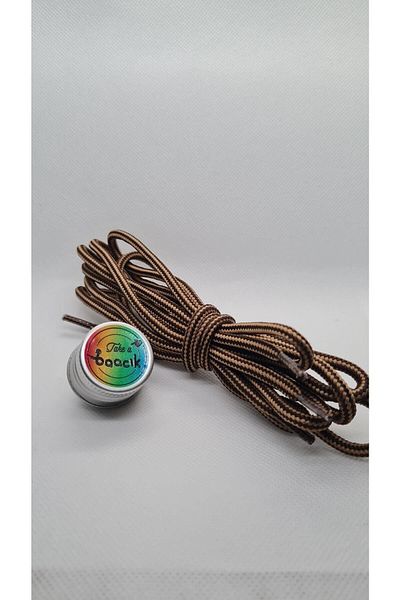 Take a Baacık Brown Striped Boots Shoelaces - 140 Cm