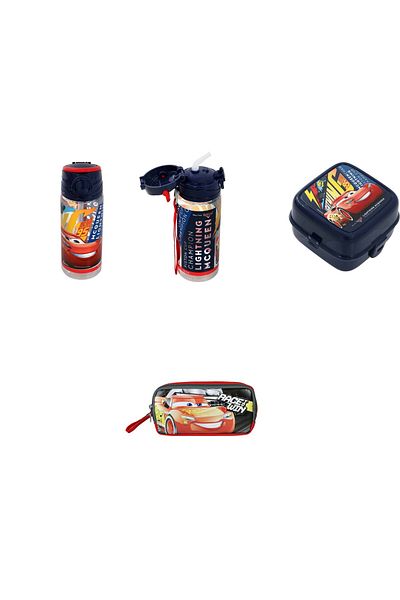 CARS Pencil Box Gift Feeding Bowl and Water Bottle