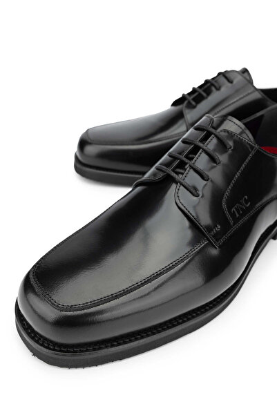 Tamer Tanca Erkek Hakiki Deri Siyah Açma Klasik Ayakkabı