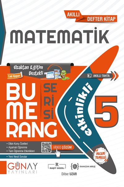 Gün&Ay Yayınları 5.SINIF BUMERANG MATEMATİK ETKİNLİKLİ SORU VE KONU KİTABI GÜ...