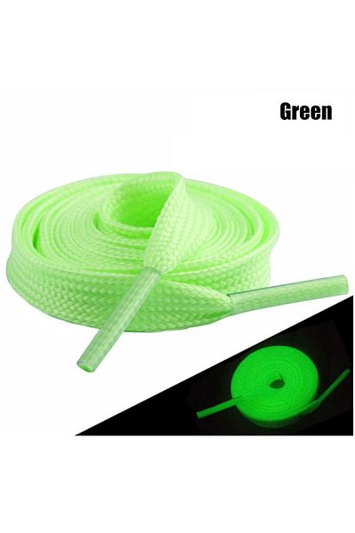 Butik Junisteps Glow-in-the-Dark Highlighter Plain Green Children's Shoelaces