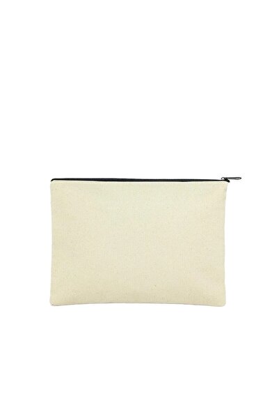 stonehill Fermuarlı Ham Bez Makyaj/Kalem/Seyahat Clutch Çanta 23x15 cm
