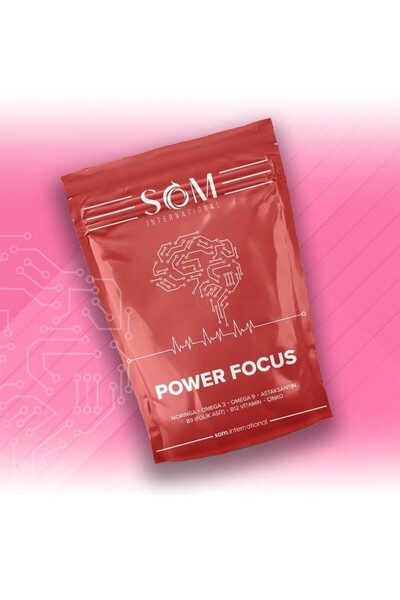 som Power Focus-Moringa Oleifera, Omega 3 Ve 9, B12 Vitamin Ve Çinko Içeren 24 Saat Etkili Bant