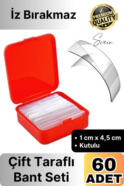 Svein Kutulu Mini Çift Taraflı Bant Seti 60 Parça İz Bırakmaz Güçlü Şeffaf Ya...