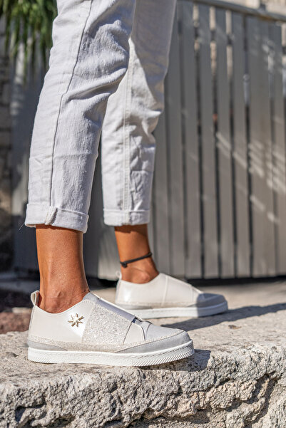 Güneşkızı Guki35 Women's Ecru Daily Comfortable Vegan Faith Sneaker Gk-orionis036