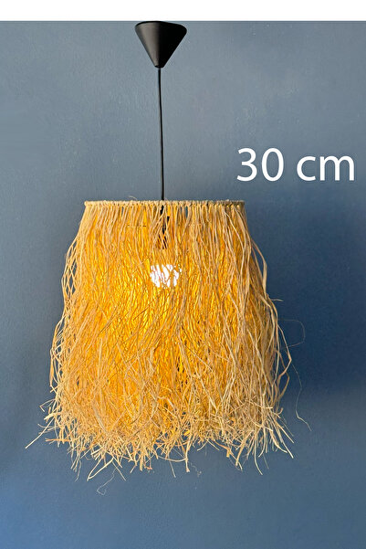 Weblonya Saçaklı Avize Rafya Bohem Avize 30 cm Orta Boy 1006