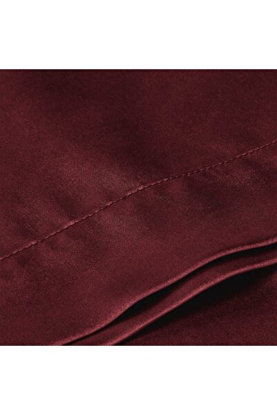 EVYA Burgundy Silk Satin Pillowcases Set of 2 50X70 cm Anti-Sweat Odorless Suitable for Curly Hair Skin Friendly