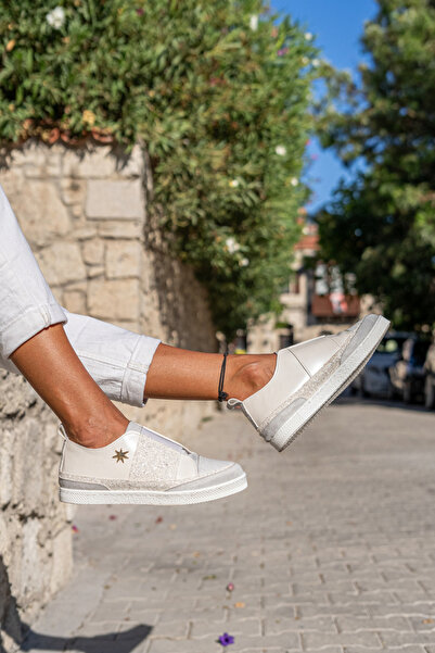 Güneşkızı Guki35 Women's Ecru Daily Comfortable Vegan Faith Sneaker Gk-orionis036