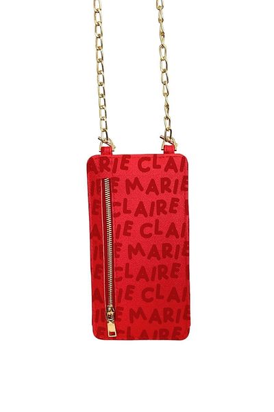 Marie Claire Red Women's Cross Chain Strap Wallet and Phone Bag Selina MC231101682
