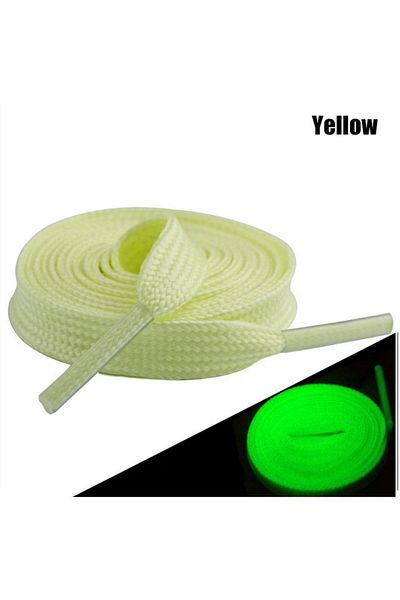 Butik Junisteps Glow-in-the-Dark Highlighter Flat Yellow Children's Shoelaces