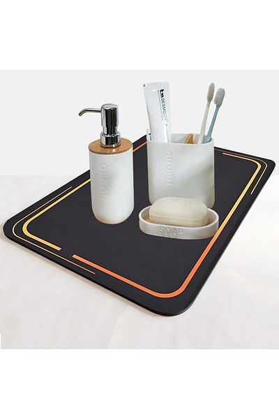 Else Dekor Water Absorbent Bathroom Organizer Σαμπουάν ντους Σαπούνι Κύπελλο Οδοντόβουρτσα Pad Organizer Χαλάκι παρουσίασης